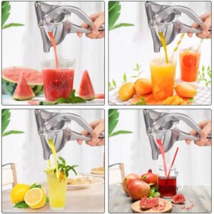 Manual Juice Squeezer Aluminum Alloy Hand Pressure Juicer (3)