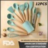 12pcs Silicone Kitchen Utensil Set with Holder